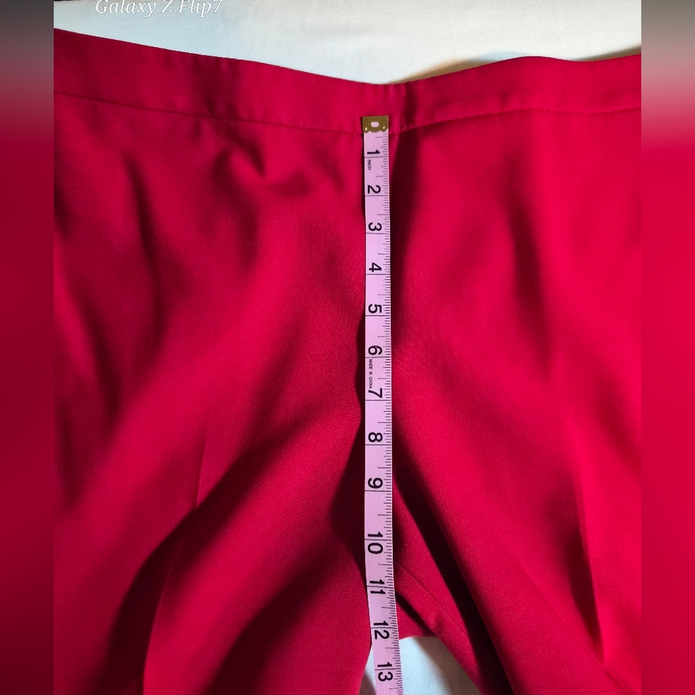 ​Talbots Red Power Suit Set - Fabric Woven in Italy 14P - Picture 9 of 16